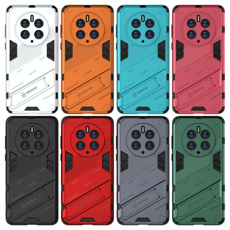 For Huawei Mate 50 Pro Punk Armor 2 in 1 PC + TPU Shockproof Phone Case with Invisible Holder(Ora...