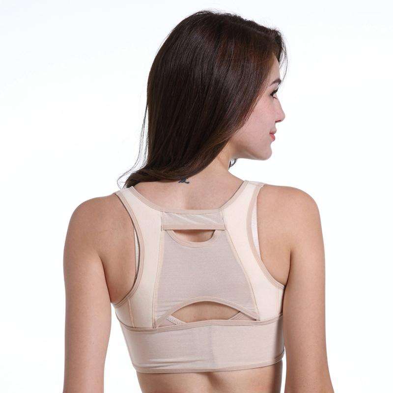 Women Chest Posture Corrector Body Shaper Corset Adjustable Shoulder Back Correct Belt, Size:XL (...