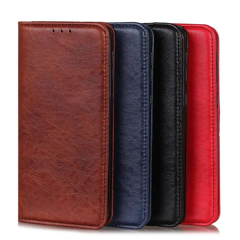 For Galaxy A71 5G Magnetic Crazy Horse Texture Horizontal Flip Leather Case with Holder & Card Sl...
