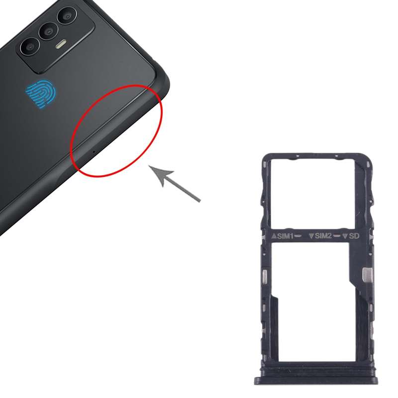 For TCL 305 Original SIM + SIM/Micro SD Card Tray (Black)