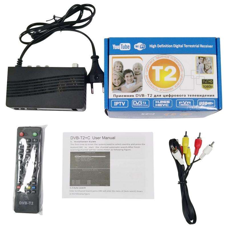 HD-120 DVB-T2 H.265 HD Digital TV Set Top Box, EU Plug