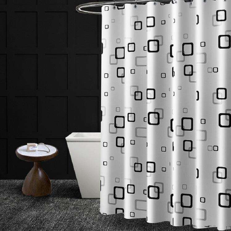 Bathroom Thick Waterproof Shower Curtain, Size:150x200cm, Style:with Copper Buckle