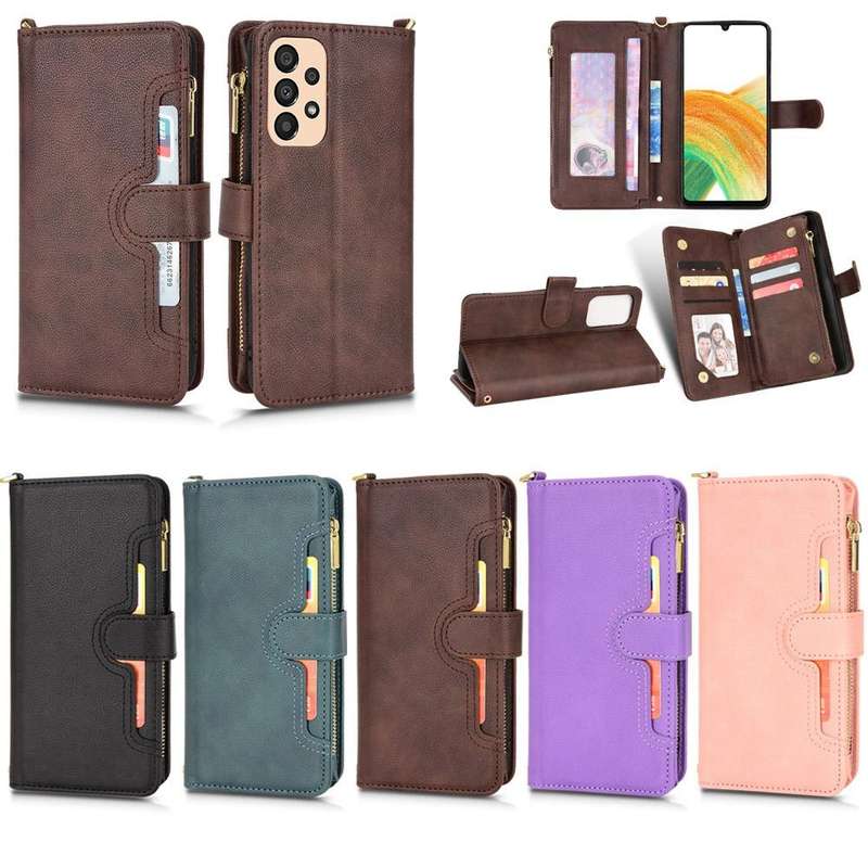For Samsung Galaxy A33 5G Litchi Texture Zipper Leather Phone Case(Green)