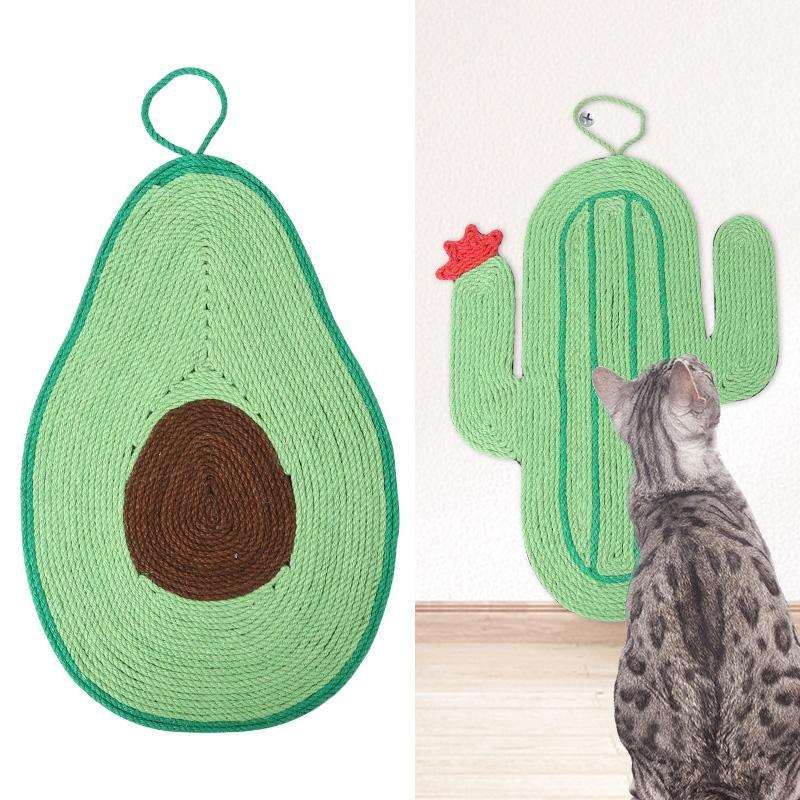 Non-slip and Moisture-proof Scratch Resistant Sisal Cat Scratch Pad(Avocado)