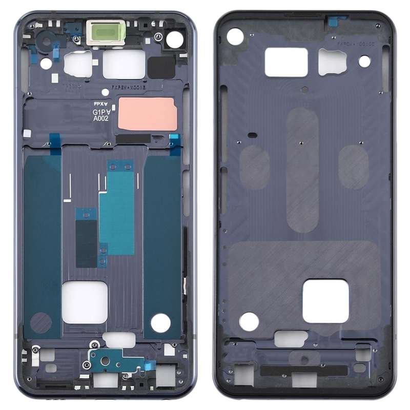 Front Housing LCD Frame Bezel Plate for LG Q70 (Black)
