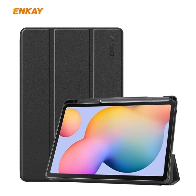 For Samsung Galaxy Tab S6 Lite P610 / P615 / Tab S6 Lite 2022 / P613 / P619 ENKAY Leather Smart T...