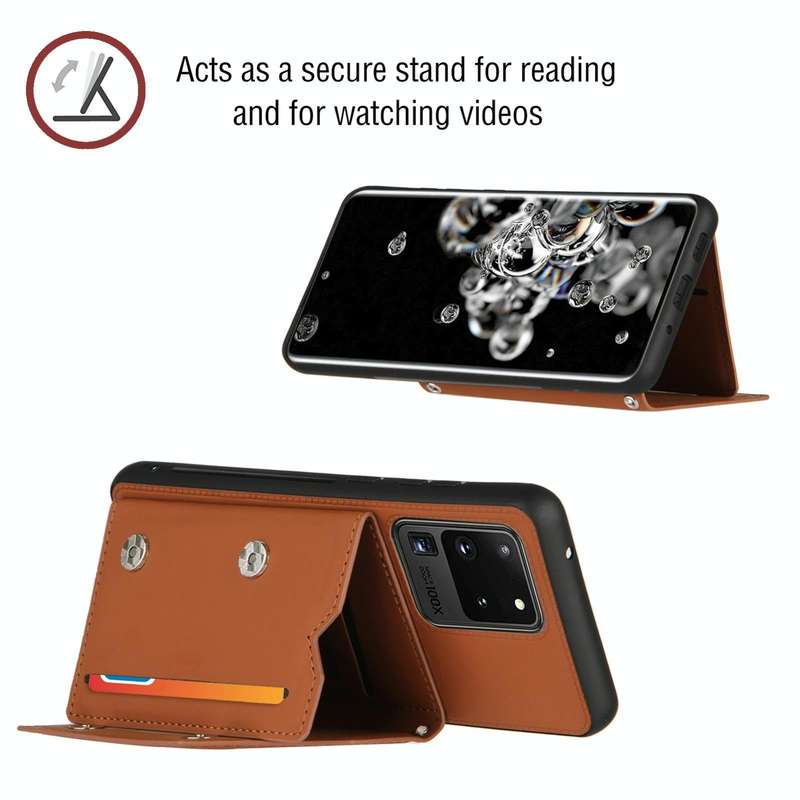 For Samsung Galaxy S20 Ultra Skin Feel PU + TPU + PC Back Cover Shockproof Case with Card Slots &...