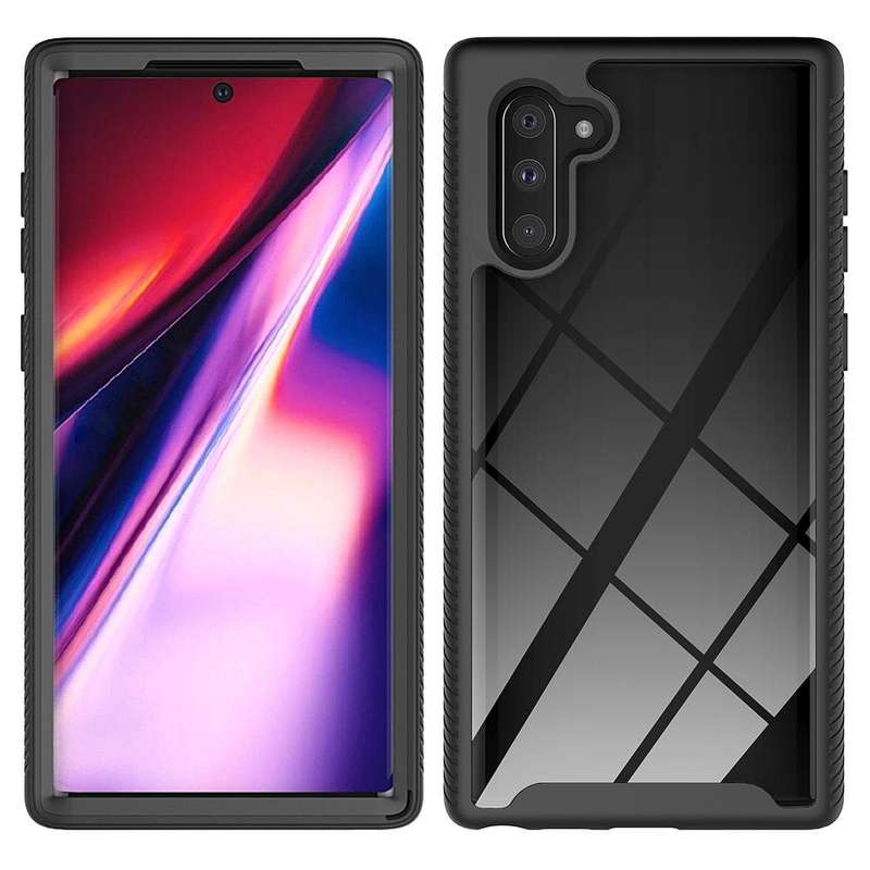 For Samsung Galaxy Note 10 Starry Sky Solid Color Series Shockproof PC + TPU Protective Case(Black)