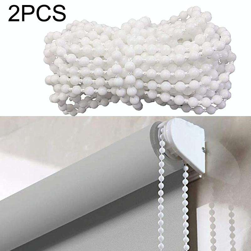 2PCS 10m Bead Chain White Beads Shutter Venetian Blinds Curtain Accessories 4.5 x 6mm Mirabilis B...