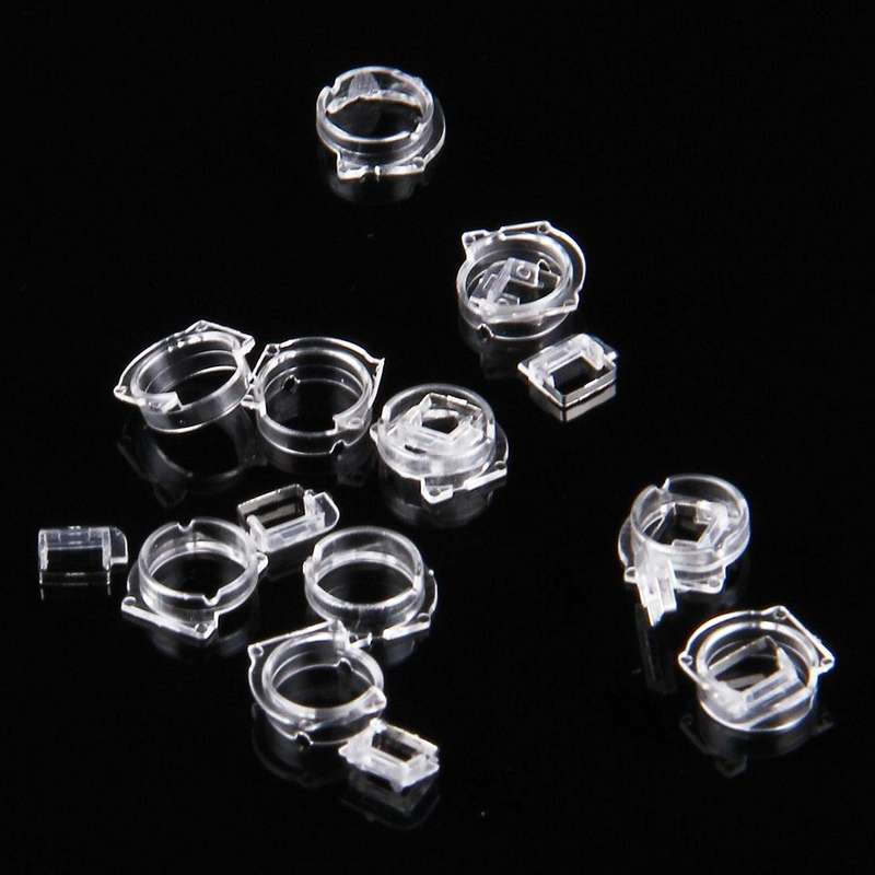 100 PCS Transparent Plastic Camera Lens Frame for iPhone 5 & 5S & 5C(Transparent)