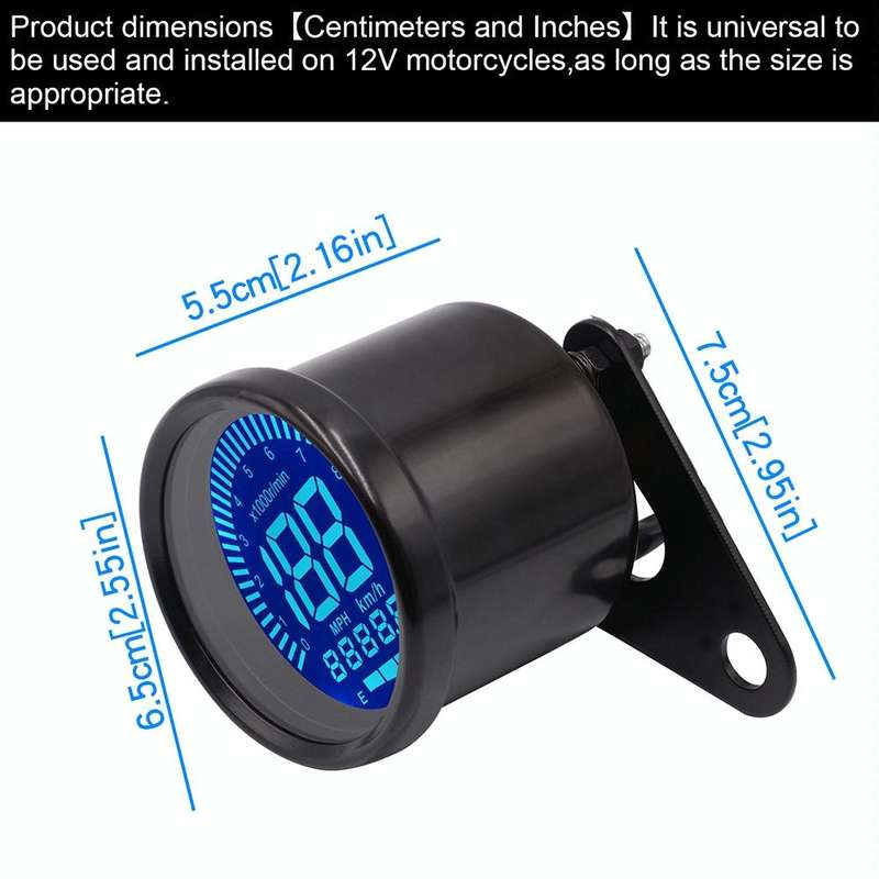 CS-636B1 Motorcycle Multi-functional Modification Instrumentation Motorcycle Odometer Speedometer...