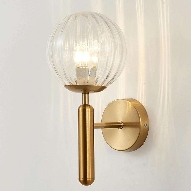 6102 Round Glass LED Wall Light Hotel Bedroom Bedside Living Room, Power source: 5W White Light(C...
