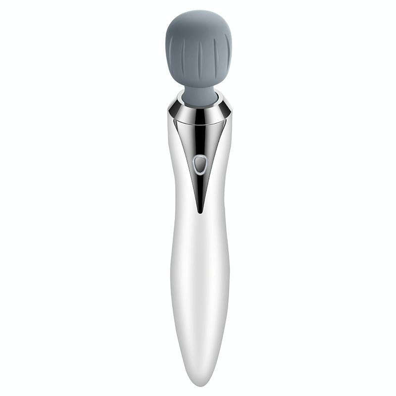 Portable Mini Multifunctional Physiotherapy Electric Hand-held Massage Stick(White)