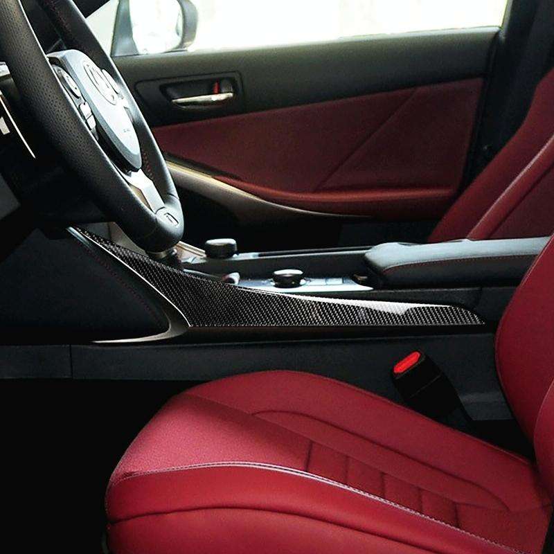 Car Carbon Fiber Gear Position Side Decorative Strip for Lexus IS250 2013-, Left Drive