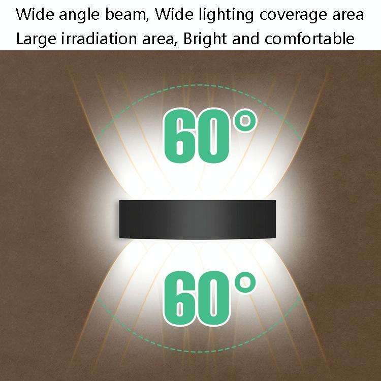 8 LEDs Garden Aluminum Double Head Wall Light(Warm White Light)