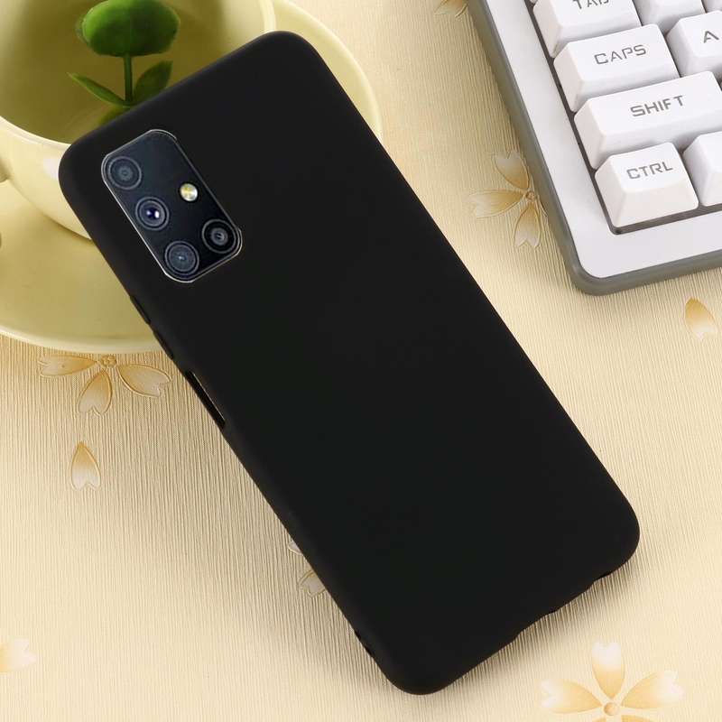 For Samsung Galaxy M51 (Indian Version) Pure Color Liquid Silicone Shockproof Full Coverage Case(...
