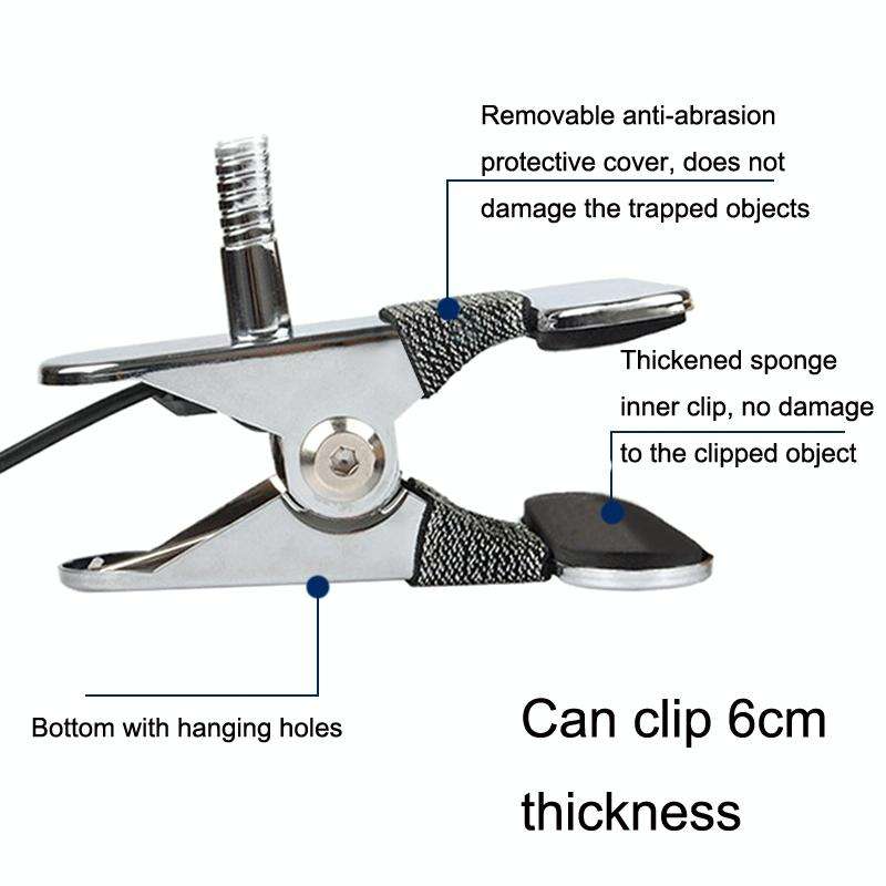 USB Clip Lamp Student Eye Protection LED Dimmable Desk Light(Silver)