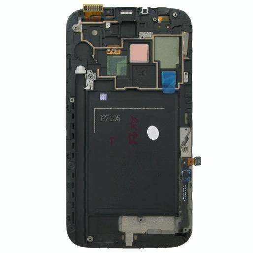 Original LCD Display + Touch Panel with Frame for Galaxy Note II / N7105(Grey)