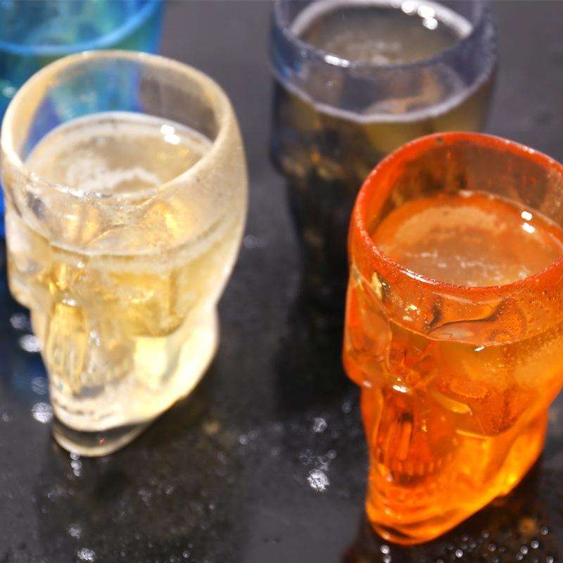 Skull Shape Transparent Acrylic Beer Cups(Amber)
