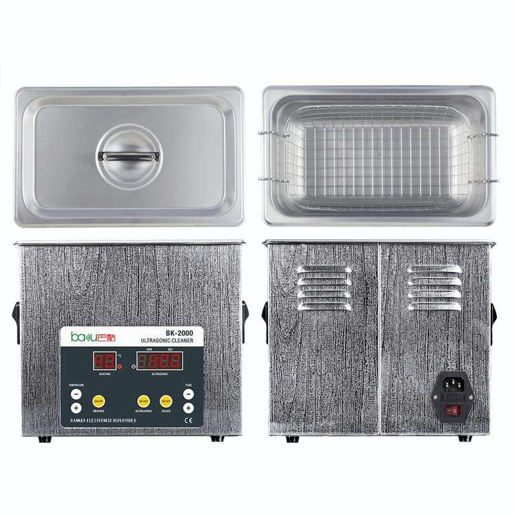 BAKU BK-2000 120W 3.36L LCD Display Heating Ultrasonic Cleaner with Basket, AC 220V, EU Plug