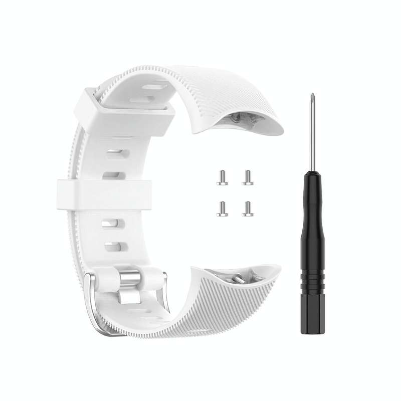 For Garmin Forerunner 45 / Forerunner 45S Universal Twill Solid Color Silicone Watch Band(White)