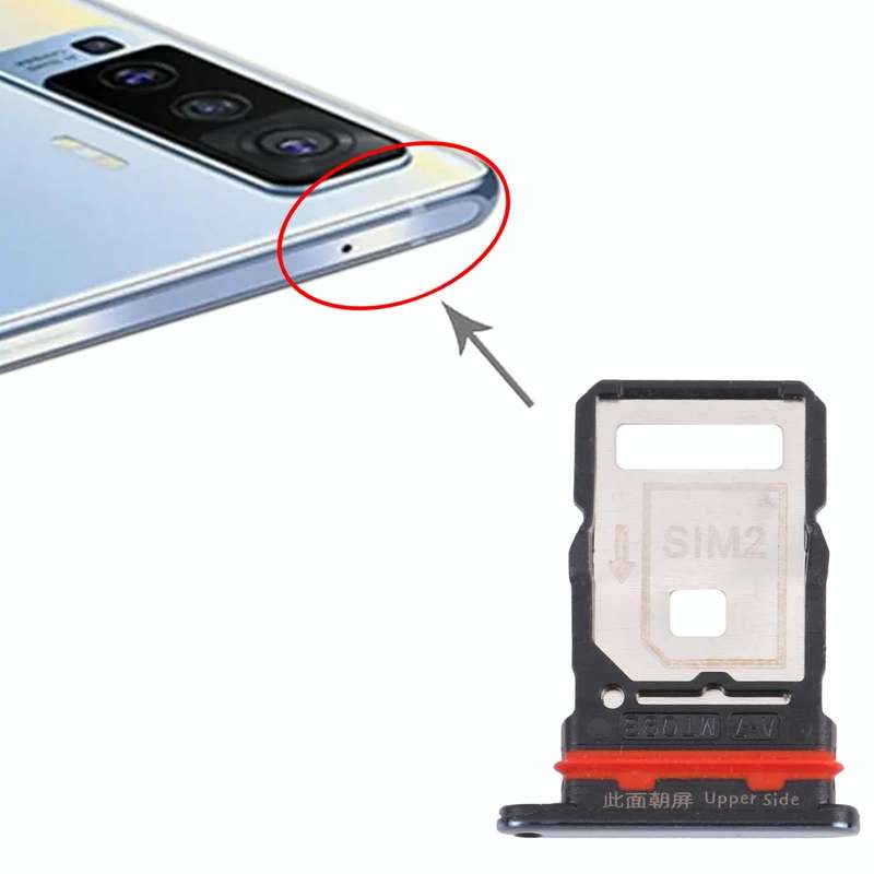 For vivo S9e SIM Card Tray + SIM Card Tray (Black)