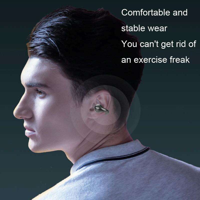 BT12 Wireless Bluetooth Ear Clip Sport Noise Reduction Headphones(Black)