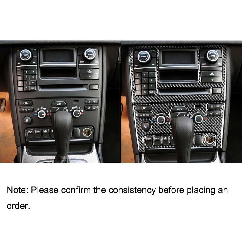Car Carbon Fiber Control Panel Set B Decorative Sticker for Volvo XC90 2003-2014, Left and Right ...