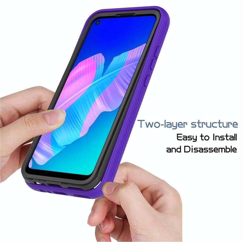 For Huawei Y7p Starry Sky Solid Color Series Shockproof PC + TPU Protective Case(Red)