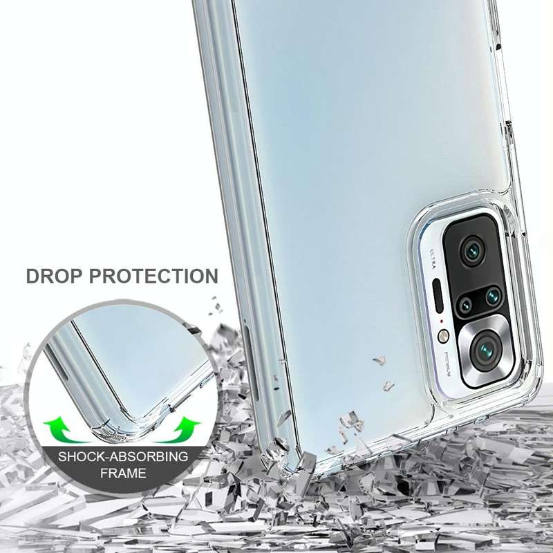 For Xiaomi Redmi Note 10 Pro Shockproof Scratchproof TPU + Acrylic Protective Case(Transparent)