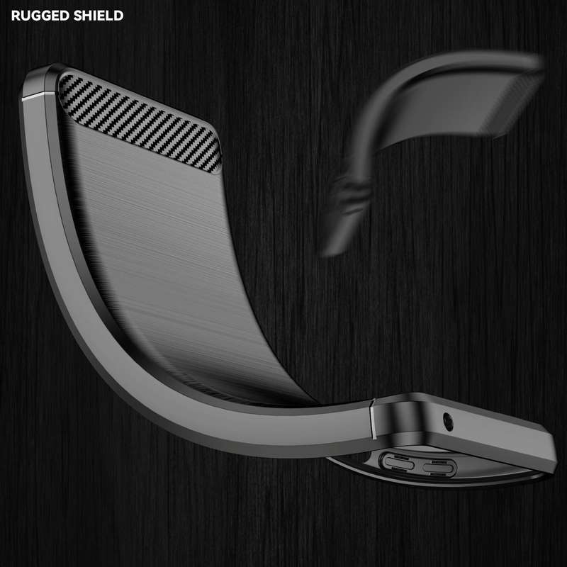 For Nokia XR20 Brushed Texture Carbon Fiber TPU Phone Case(Black)