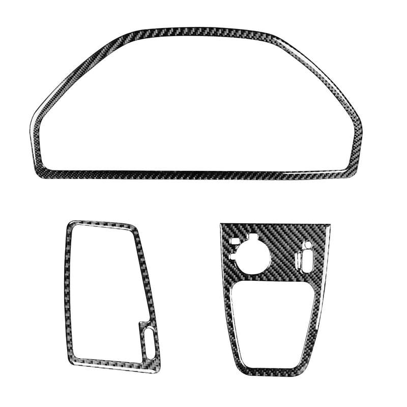 3 in 1 Car Carbon Fiber Steering Wheel Set Decorative Sticker for Volvo XC90 2003-2014, Left and ...