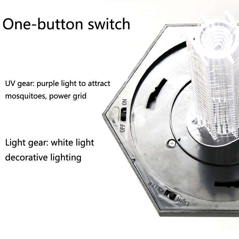 3 LED Solar Outdoor Waterproof Hexagon Mosquito Killer Light, Style: Floor Type