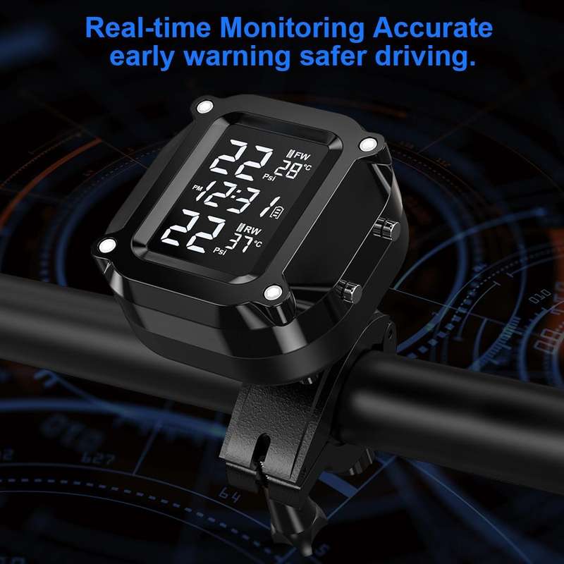 M6 Motorcycles Tire Pressure Monitor with Holder