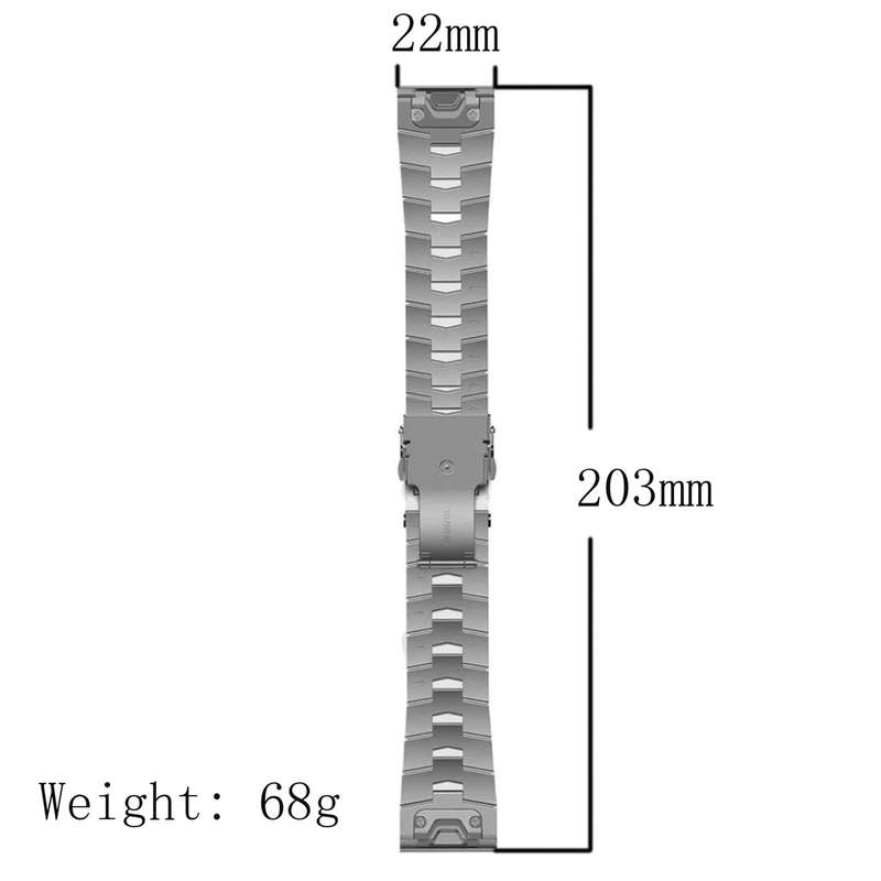 For Garmin Fenix 6 Sapphire GPS 22mm Titanium Alloy Quick Release Watch Band(Titanium Gray)