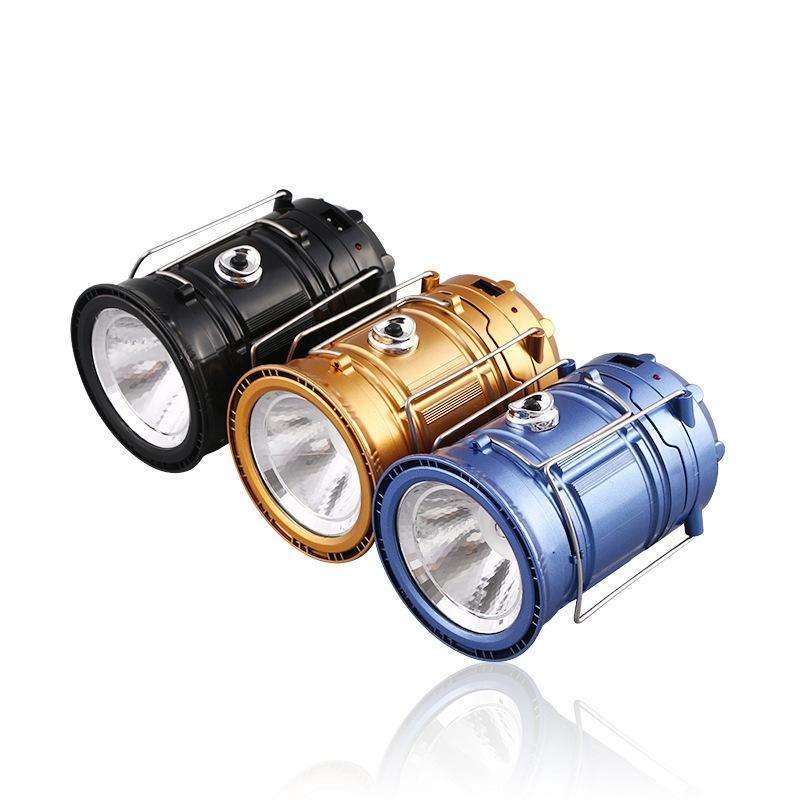 LED Tent Light Solar Rechargeable Camping Light Stretchable Multifunctional Lantern, Support USB ...