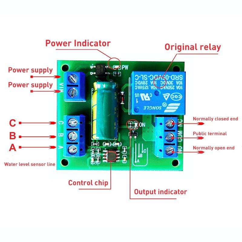5V Full Auto Water Level Control Switch Module Water Tank Liquid Level Sensor Automatic Pumping D...