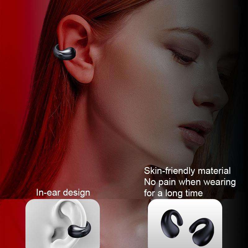 Clip-on Wireless Bluetooth Earphone With Digital Charging Compartment(Black)