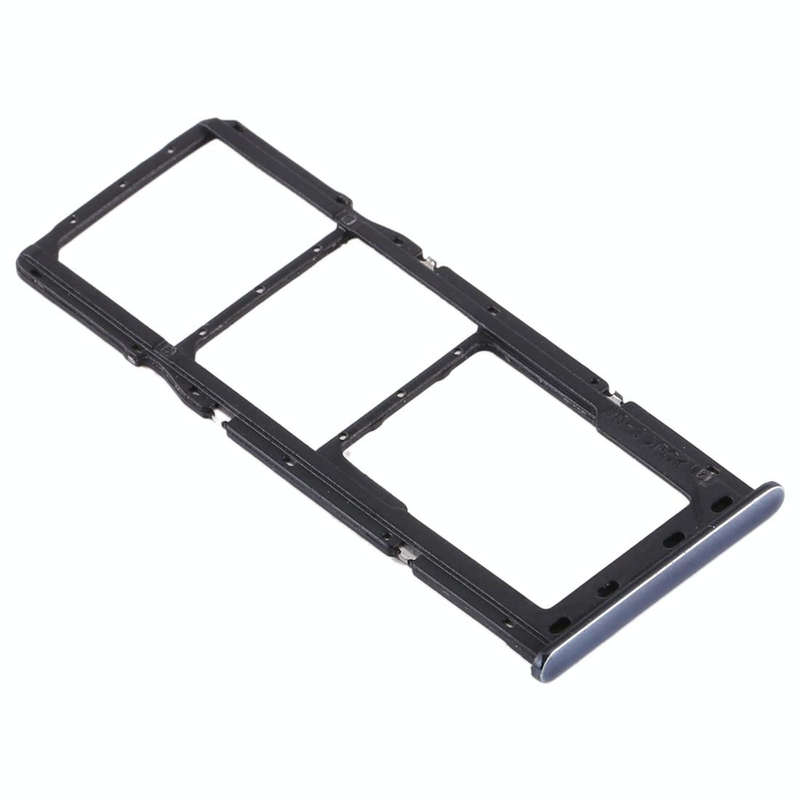 For Samsung Galaxy A71 SIM Card Tray + SIM Card Tray + Micro SD Card Tray (Black)