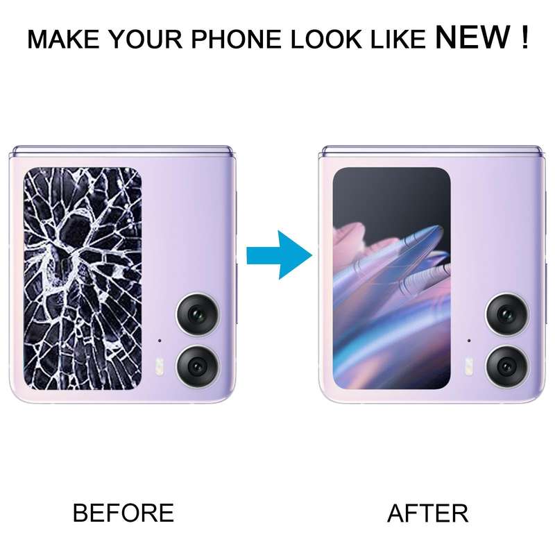 Original LCD Secondary Screen for OPPO Find N2 Flip With Digitizer Full Assembly (Purple)
