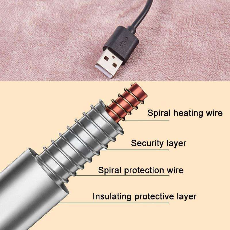 Low Voltage 5V USB Home Portable Small Electric Blanket, Width: 140x80cm(Grey)
