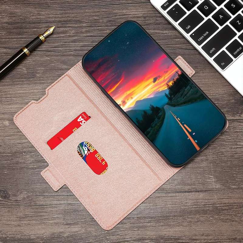 For OPPO Reno 5G Ultra-thin Voltage Side Buckle PU + TPU Leather Phone Case(Rose Gold)