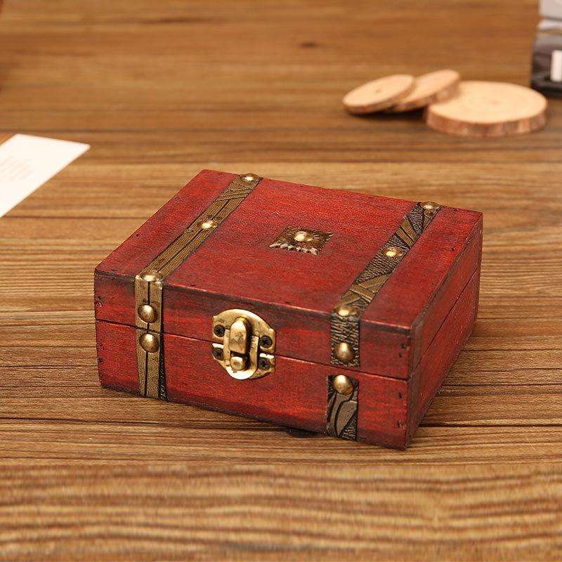 Antique Wooden Double Belt Jewelry BoxSpecification Original Buckle