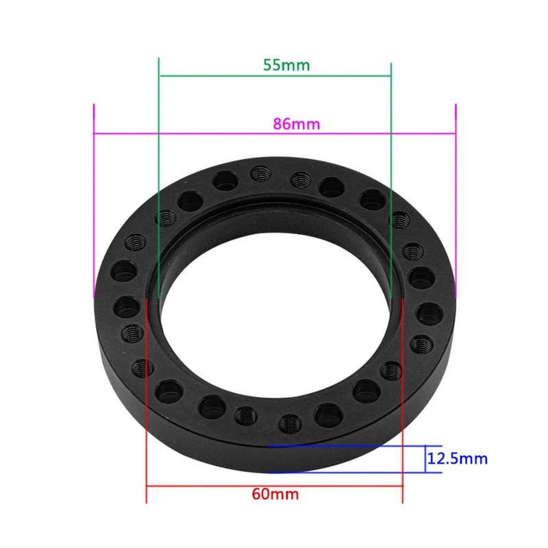 Universal Car Steering Wheel HUB Boss PCD Adapter Kit(Black)