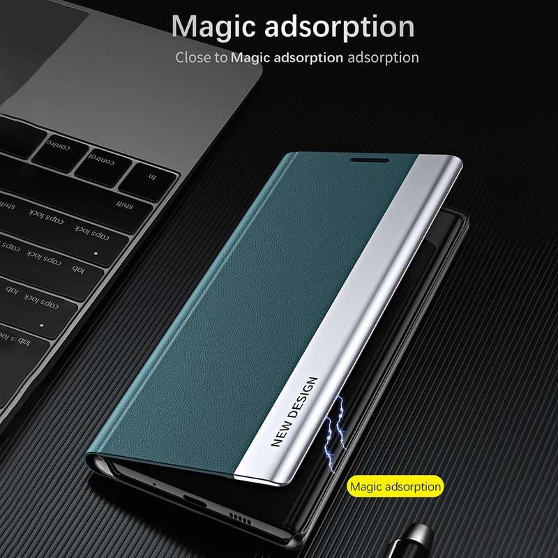 For Xiaomi 12T / 12T Pro / Redmi K50 Ultra Side Electroplated Magnetic Leather Phone Case(Green)