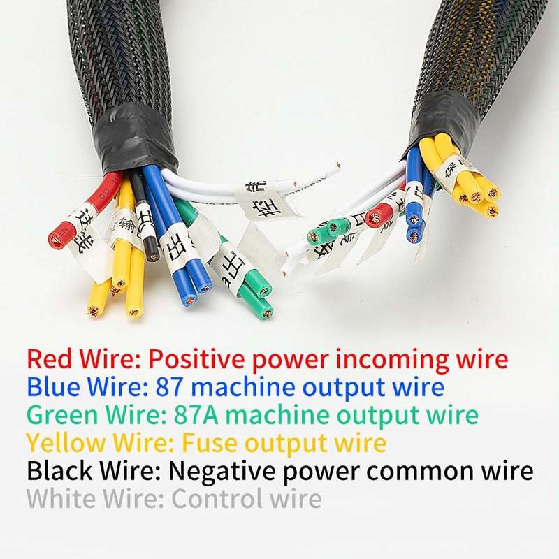 12V 5 Pin Car Modified 12 Slots Relay Fuse Box with Cable
