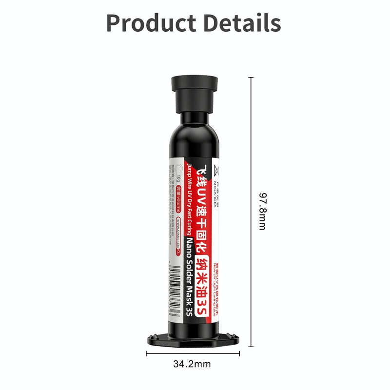 5pcs Qianli MEGA-IDEA Nano Solder Mask 3S Jump Wire UV Dry Fast Curing Glue