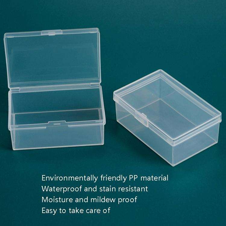 20 PCS Rectangular Transparent Storage Box Plastic Universal Packaging Box With Cover Parts Acces...