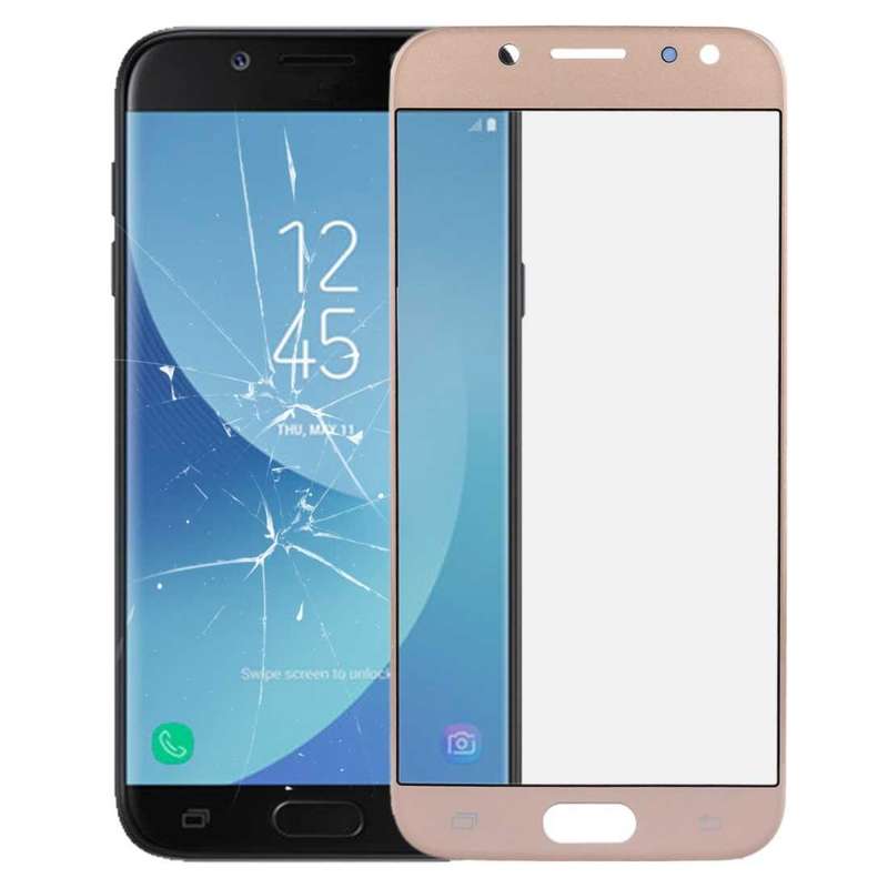 For Galaxy J5 (2017) / J530 Front Screen Outer Glass Lens (Gold)