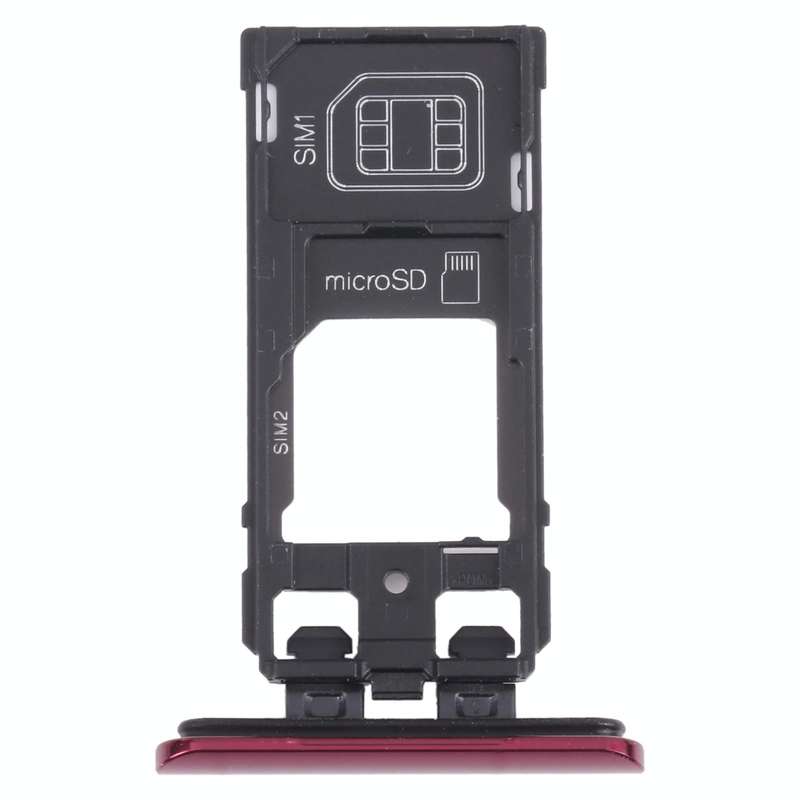 SIM Card Tray + SIM Card Tray / Micro SD Card Tray for Sony Xperia 5 (Red)